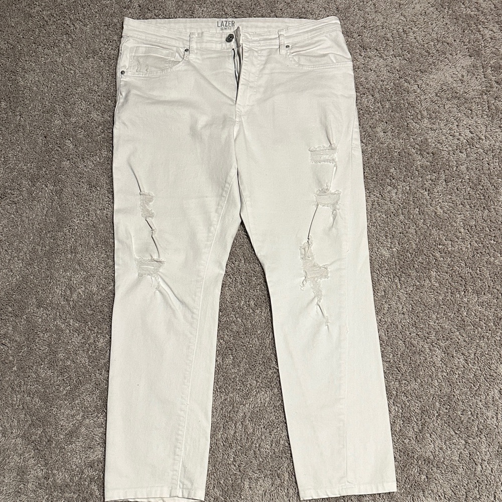 Lazer slim fit ripped jeans